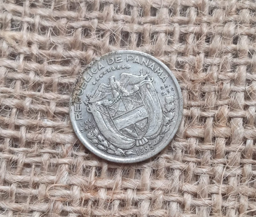 Moneda Panama 1953 , Un Decimo De Balboa , Plata 