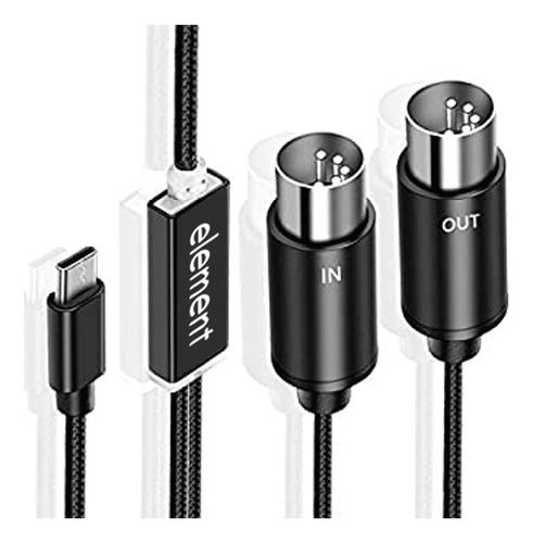 Cabo Midi Para Usb C C Conversor Usb Midi Com Indicador