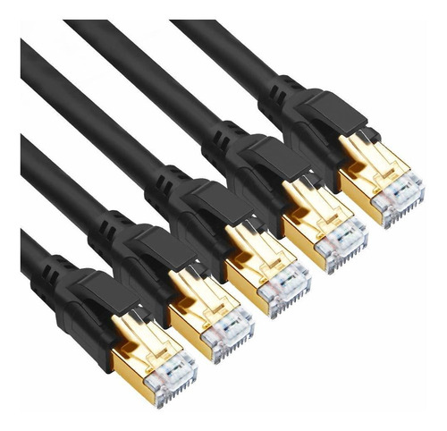 Cable Ethernet Cat 8  3 Pies Paquete De 5 Ultra Alta Ve...