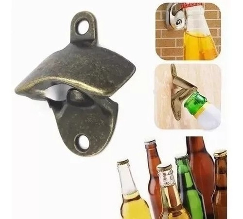 Destapador Botellas Cerveza Rustico Pared Metálico Pack X10