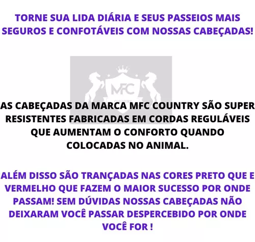 Cabeçada Traia De Frente De Cordinha Para Cavalos Regulável