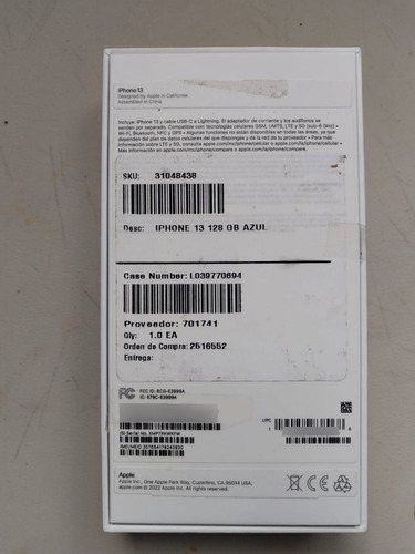 Apple iPhone 13 (128 Gb) - Azul Nuevo (Usado)