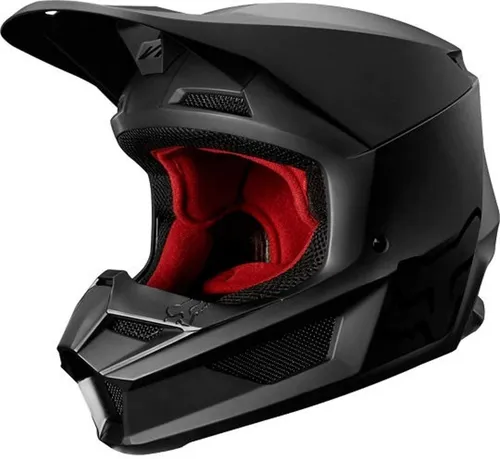 Casco Fox Racing V1 Youth Motocross Enduro Negro Mate Niño