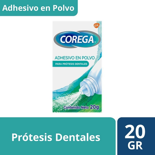 Corega Adhesivo En Polvo Para Prótesis Dentales 20g