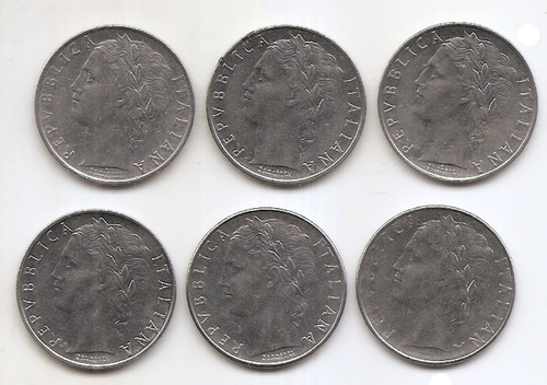 Monedas Italia 100 Liras Año 1956/66/74/75/76/78 R Km#96.1 