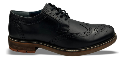 Zapato Vestir Bostoniano De Hombre Vertical 7421 Piel Fina 