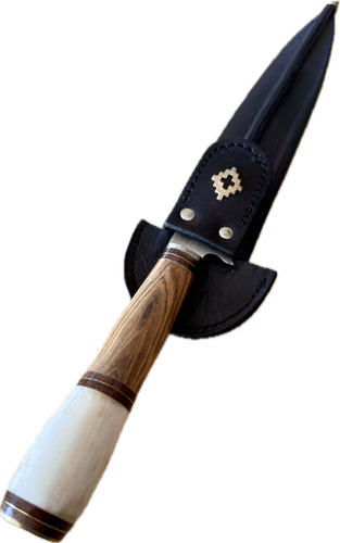 Cuchillo Parrillero Artesanal Dagger Combinado Madera Hueso