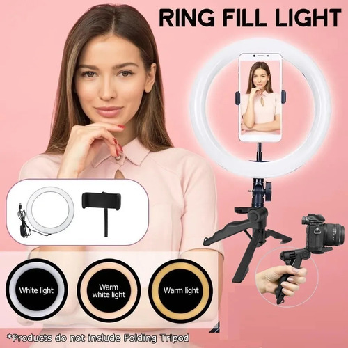 Aro De Luz 26cm Anillo Led Aro Led + Mini Tripode Tik Tok