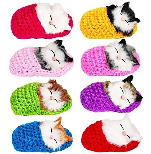 Coolayoung 8 Piezas Gatos Durmiendo En Muñecos Pantuflas Min