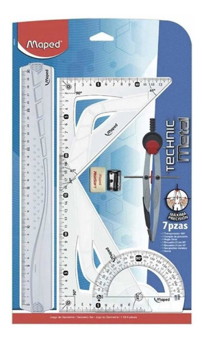 Juego De Geometria Maped Irrompible, 7 Piezas Flex