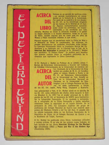 El Peligro Chino / Richard L. Walker (Usado)