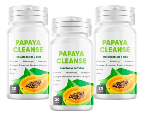 Suplemento Papaya Cleanse Resultados De 7 Días 03 Frascos