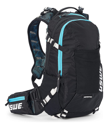 Mochila Mountain Bike Azul Negra Ergonomica 16l Uswe