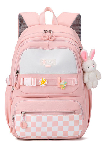 Mochila De Chicas Cuadros Lindas Bolsa De La Escuela Kawaii