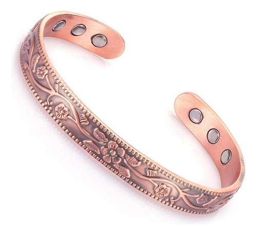 Pulsera Magnética De Cobre Puro Para Mujer Hombre Brazalete