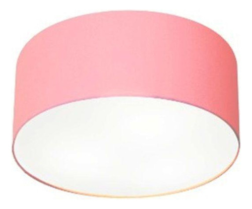 Plafon Para Quarto Cilíndrico Sq-3010 Cúpula Cor Rosa Bebê