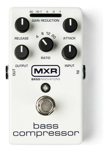 Pedal de efeito MXR Bass Compressor M87  branco