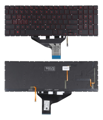 Teclado Estadounidense Con Retroiluminación Roja Para Hp Ome
