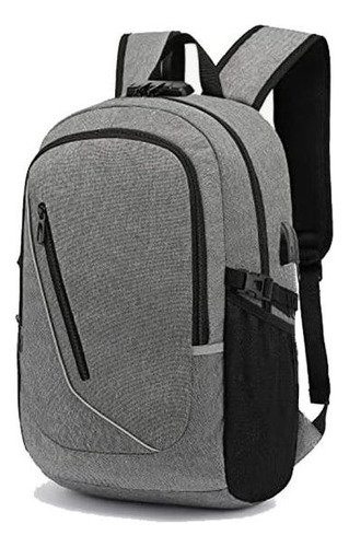 Mochila Laptop 15.6 Antirrobo Impermeable, Usb Audífonos
