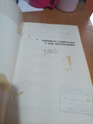 Variables Complejas Y Sus Aplicaciones - Churchill / B. (Usado)