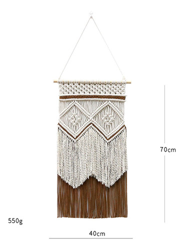 Tapiz Bohemio De Macramé, Tapiz Tejido Hecho A Mano Para
