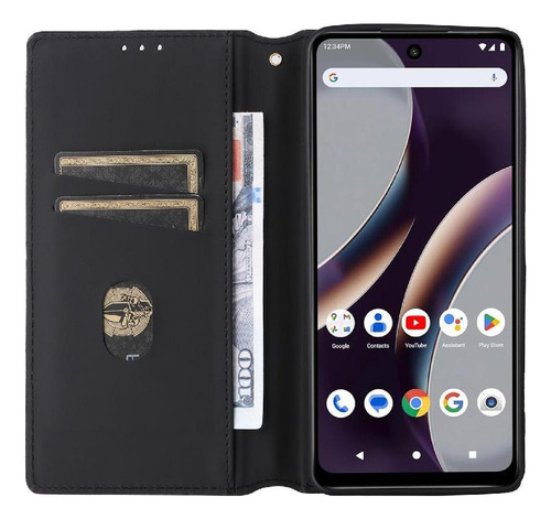 Funda For Blu Bold K10 Cierre Magnético Patrón 3d Tarjeta