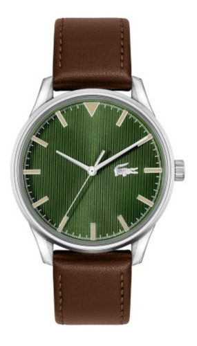 Reloj Lacoste Hombre Viena Cuero Verde Marron 2011230