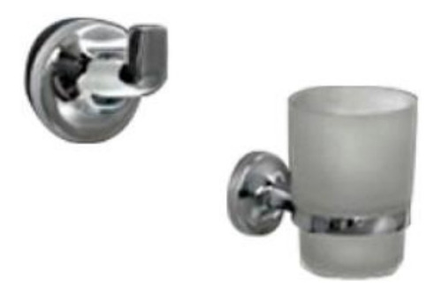 Kit Accesorios Pringles Modelo Kahlo 5 Piezas Cromo Metalico