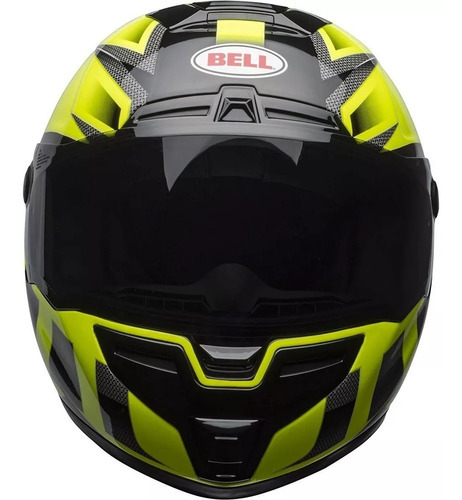 Casco Bell Srt, color verde flúor y negro, talla XL/GG (61/62)