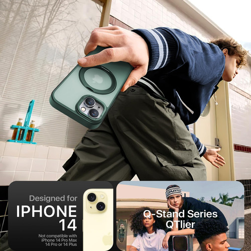 Capa De Telefone Qtlier Para iPhone 14 Com Suporte De Anel G