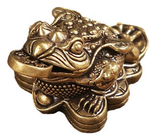 Latón Sapo Dorado Que Trae Fortuna Adornos Decoraciones