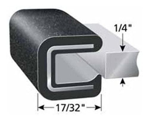 Trimlok 1100b7x116100 Lote De Goma De Aluminio Y Pvc 06 En D