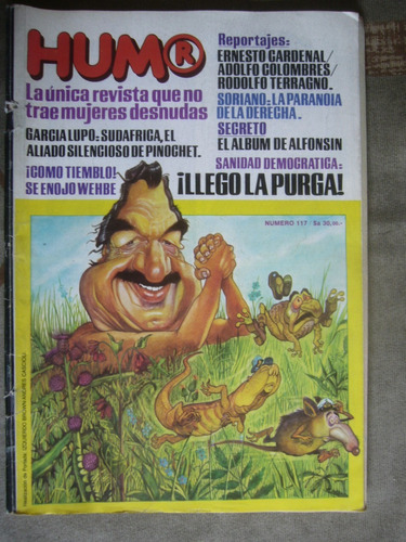 Revista Humor 117 / 1983 / Osvaldo Soriano Cardenal Gieco