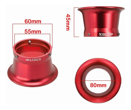 Filtro De Aire De 55 Mm Para Motocicleta Red Wind Horn Cup P