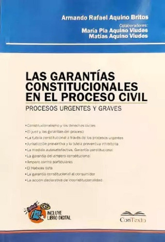 Las Garantías Constitucionales Proceso Civil Aquino Britos