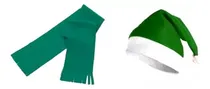 Comprar 12 Gorros Y 12 Bufandas De Santa Claus Navidad Color Verde