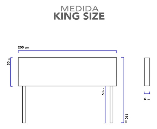 Cabecera King Size Dotico Con Botones 3 En 1 Moderna Color Lino