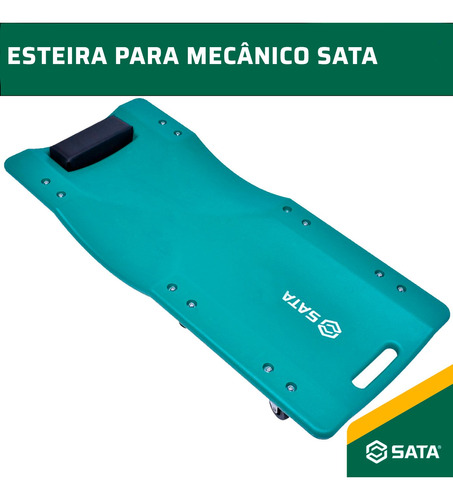 Carro Esteira Para Mecânico 920mm Encosto C/ Almofada Sata