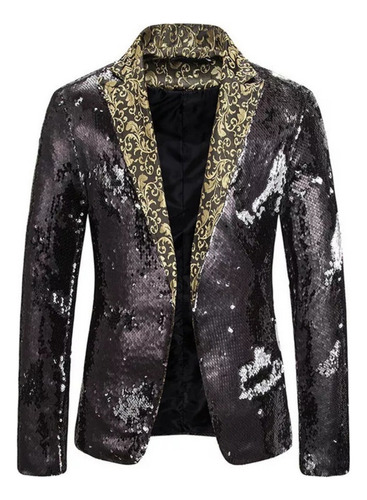 Blazer Masculino Traje Brillante Lentejuelas Brillo Boda 51