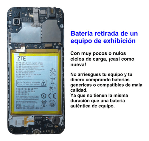 Bateria Pila Zte A5 2020 Original Li3931t44p8h806139 (Usado)