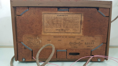 Radio General Electric Valvular Funciona Original Sonido Ant (Usado)