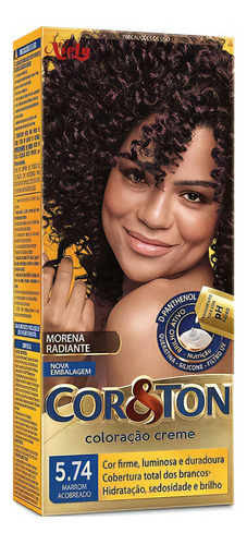 Kit Tintura Creme Cor&ton Marrom Acobreado 5.74 180g Niely