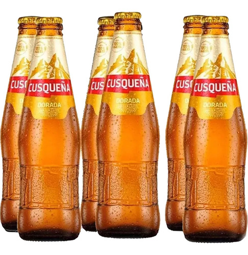 Pack 6 Cerveza Cusqueña Dorada Botella De 330cc