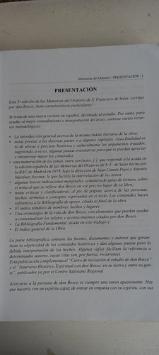 Imagen 5 de 5 de Memorias Del Oratorio De San Francisco Sales San Juan Bosco