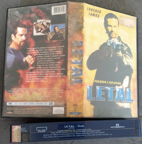 Vhs Dublado Letal - Lorenzo Lamas E Frank Zagarino (Usado)