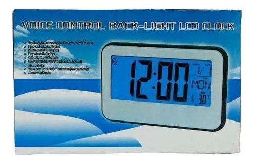 Reloj de escritorio digital con alarma y temperatura