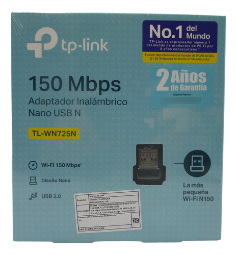 Adaptador Nano Tp-link Wireless 150 Mbps Usb 2.0 Tl-wn725n