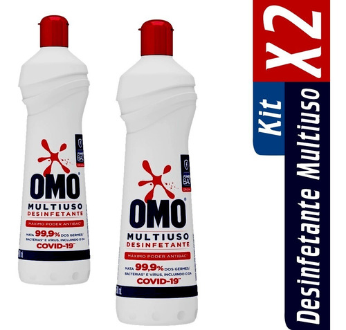 Kit Com 2 Desinfetantes Multiuso Original Omo 500ml