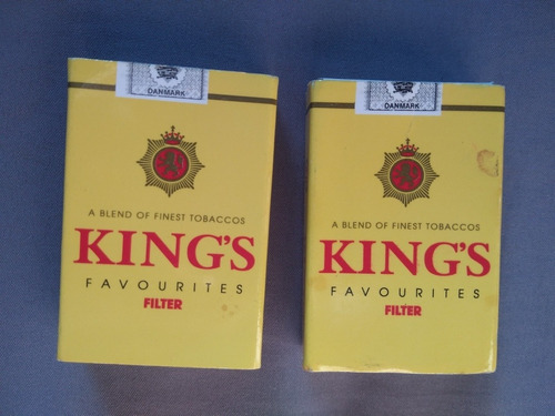 Set 2 Cajas De Fósforos Coleccionables Cigarrillos King's