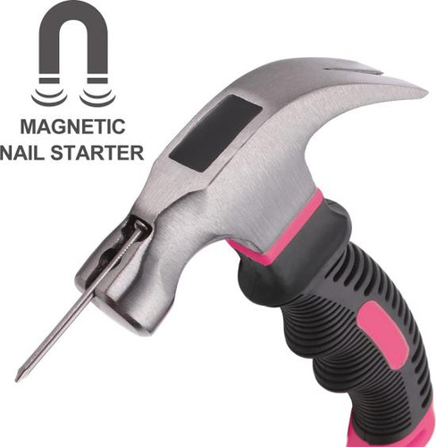 Martillo Efficere Multiusos De 8 Oz, Color Rosa